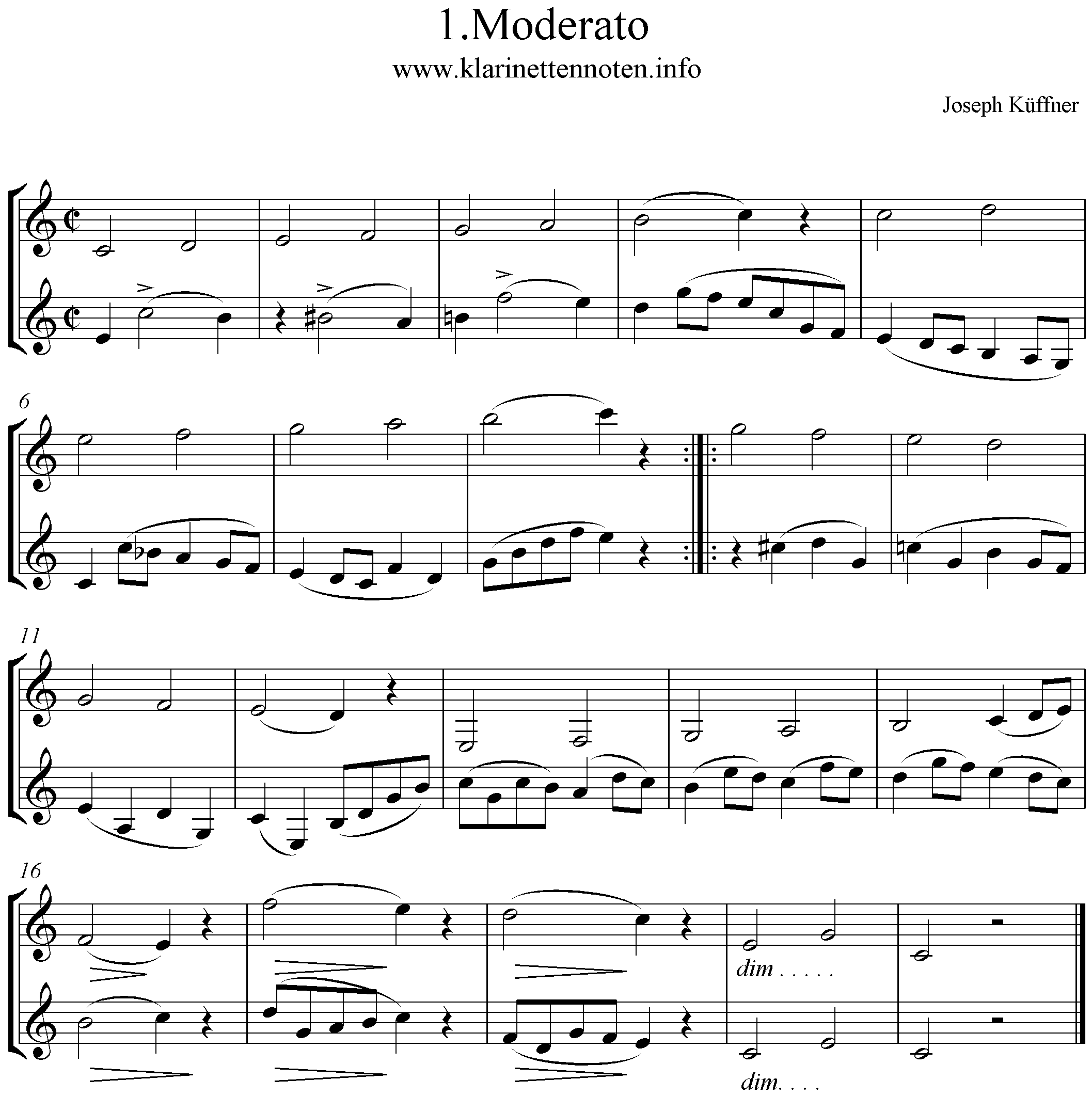 Küffner 24 instruktive Duette -1 Moderato
